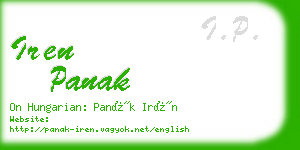 iren panak business card